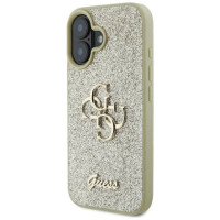 Guess Fixed Glitter Big 4G Case for iPhone 16 Plus - Gold