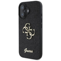Guess Fixed Glitter Big 4G case for iPhone 16 - black