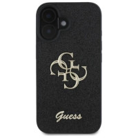 Guess Fixed Glitter Big 4G case for iPhone 16 - black