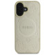 Guess Saffiano Peony Classic Logo MagSafe case for iPhone 16 - gold