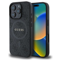 Guess 4G Ring Classic Logo MagSafe case for iPhone 16 Pro Max - black