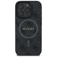 Guess 4G Ring Classic Logo MagSafe case for iPhone 16 Pro Max - black