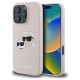 Karl Lagerfeld Silicone Case Heads Print MagSafe for iPhone 16 Pro - Pink