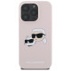 Karl Lagerfeld Silicone Case Heads Print MagSafe for iPhone 16 Pro - Pink