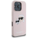 Karl Lagerfeld Silicone Case Heads Print MagSafe for iPhone 16 Pro - Pink