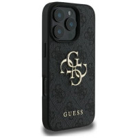 Guess 4G Big Logo iPhone 16 Pro Max Case - Black