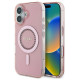 Guess IML Rhinestones MagSafe iPhone 16 Case - Pink