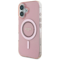 Guess IML Rhinestones MagSafe iPhone 16 Case - Pink