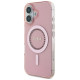 Guess IML Rhinestones MagSafe iPhone 16 Case - Pink