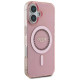 Guess IML Rhinestones MagSafe iPhone 16 Case - Pink