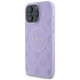 Guess Saffiano Peony Classic Logo MagSafe iPhone 16 Pro Max Case - Purple