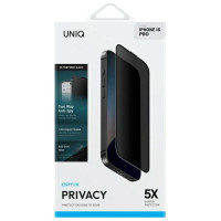 Uniq Optix Privacy tempered glass with privacy applicator for iPhone 16 Pro