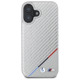 BMW M Carbon Tricolor Line MagSafe iPhone 16 Case - Gray