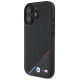 BMW M Perforated Tricolor Line MagSafe iPhone 16 Case - Black