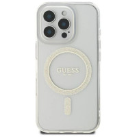 Guess GUHMP16LHFGERET iPhone 16 Pro 6.3" transparent hardcase IML Glitter Circle MagSafe
