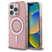 Guess IML Rhinestones MagSafe iPhone 16 Pro Case - Pink
