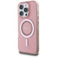 Guess IML Rhinestones MagSafe iPhone 16 Pro Case - Pink