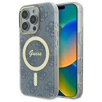 Guess IML 4G MagSafe Case for iPhone 16 Pro Max - Blue