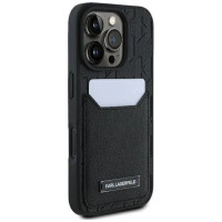 Karl Lagerfeld Cardslots Monogram iPhone 16 Pro Max Case - Black