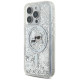 Karl Lagerfeld Liquid Glitter Karl & Choupette Head Magsafe iPhone 16 Pro Case - Clear