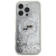 Karl Lagerfeld Liquid Glitter Karl & Choupette Head Magsafe iPhone 16 Pro Case - Clear