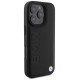 BMW Leather Hot Stamp MagSafe iPhone 16 Pro Case - Black