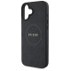 Guess Saffiano Peony Classic Logo MagSafe case for iPhone 16 - black