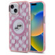 Karl Lagerfeld IML Monogram Karl & Choupette Head MagSafe iPhone 15 Plus Case - Pink