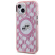 Karl Lagerfeld IML Monogram Karl & Choupette Head MagSafe iPhone 15 Plus Case - Pink