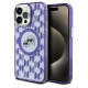 Karl Lagerfeld IML Monogram Karl & Choupette Head MagSafe Case for iPhone 15 Pro Max - Purple