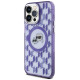 Karl Lagerfeld IML Monogram Karl & Choupette Head MagSafe Case for iPhone 15 Pro Max - Purple