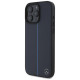 Mercedes MB Blue Line Leather MagSafe Case for iPhone 16 Pro Max - Navy Blue