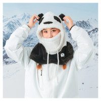 Qunature Panda Ski Balaclava for Kids/Adults Size M - Black/White