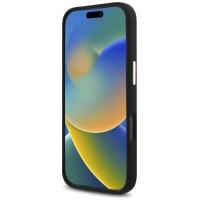 Guess Silicone Logo Strass 4G Case for iPhone 16 Pro - Black