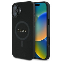 Guess Saffiano Classic Logo MagSafe case for iPhone 16 - black
