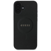 Guess Saffiano Classic Logo MagSafe case for iPhone 16 - black