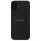 Guess Saffiano Classic Logo MagSafe case for iPhone 16 - black