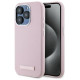 Karl Lagerfeld FW Metal Plate MagSafe iPhone 15 Pro Case - Pink