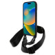 BMW M Edition Carbon Tricolor Lines & Strap Case for iPhone 16 Pro Max - Black