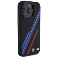 BMW Silicone Random Lines MagSafe iPhone 16 Pro Case - Black