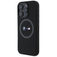 BMW M Silicone Printed Ring MagSafe Case for iPhone 16 Pro Max - Black