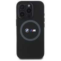 BMW M Silicone Printed Ring MagSafe Case for iPhone 16 Pro Max - Black