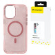 Wozinsky Glitter Case with Mag Safe for Samsung Galaxy S25 - Pink with Glitter