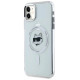 Karl Lagerfeld IML Metal Choupette Head MagSafe iPhone 11 Case - White