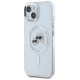 Karl Lagerfeld IML Metal Karl&Choupette Head MagSafe iPhone 15 Case - White