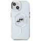 Karl Lagerfeld IML Metal Karl&Choupette Head MagSafe iPhone 15 Case - White
