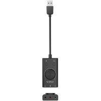 Orico SC2 External Multifunction Sound Card with USB-A - Black