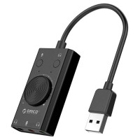 Orico SC2 External Multifunction Sound Card with USB-A - Black