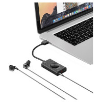 Orico SC2 External Multifunction Sound Card with USB-A - Black