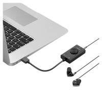 Orico SC2 External Multifunction Sound Card with USB-A - Black